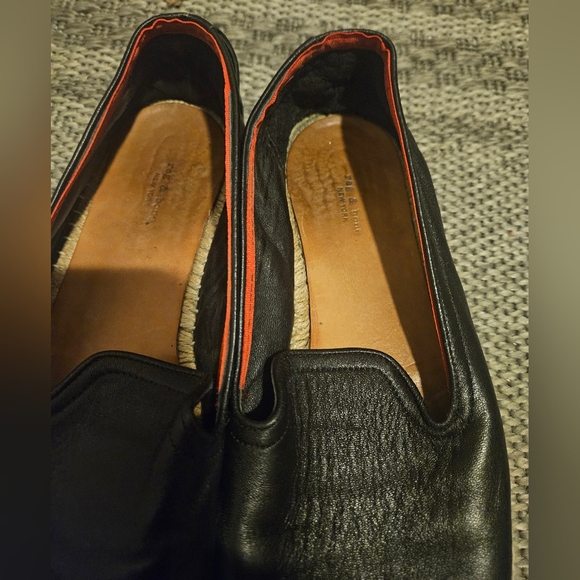 NIB Cost -$275 Rag & Bone Del Rey Leather Espadrille In Black Size: 39 (US 9) - Picture 7 of 7